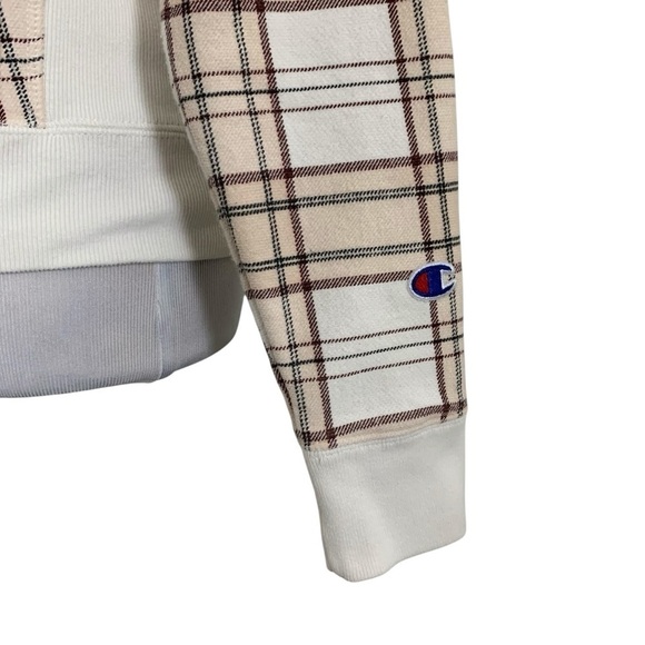 Champion UO Exclusive Plaid Hoodie Sweatshirt Women’s XS Reverse Weave - Picture 5 of 16
